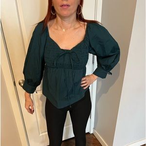 Gorgeous NWT Anthropologie teal blouse xs